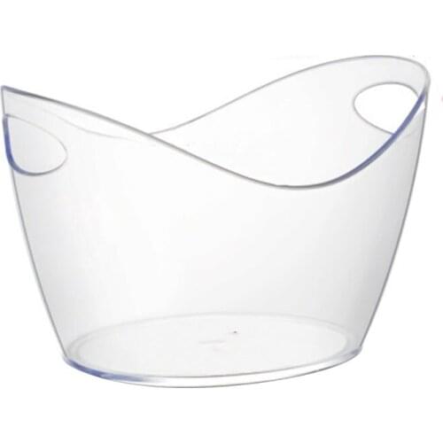 Ice Bucket Clear Plastic 12 Liter - Storage Tub - Perfect for Wine, Champagne or Beer Bottles