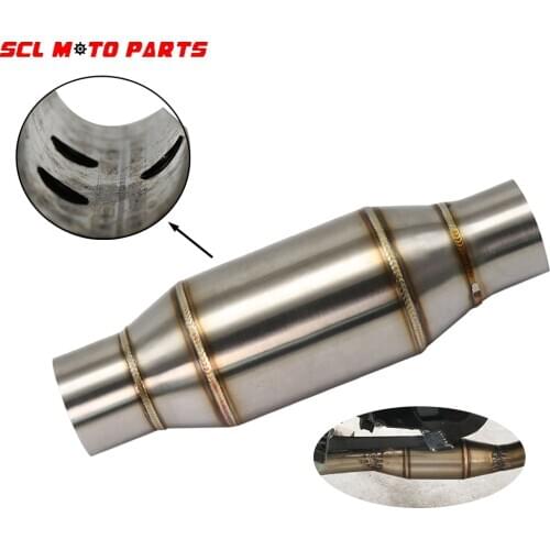 ALconstar-Racing Motorcycle 76MM Exhaust Pipe Muffler Expansion Chamber Silencer For AK Arustin SC Racing Moto Exhaust
