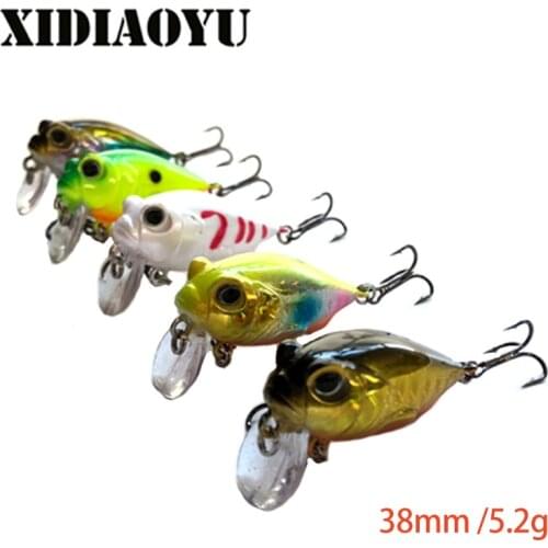 Fishing lure floating fat 38mm 5.2g fishing bait bionic bait whitemouth bass bait shallow depth 0.2-0.5m