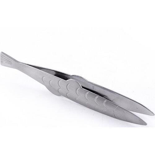 1PC Kitchen Buffet Tongs Stainless Steel Braed Food Tongs Clamp Barbecue Cooking Tool Anti Heat Bread Clip Pastry LB 082