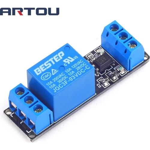 2PCS 3V 1 Channel Relay Module Low Level Trigger with Optocoupler Relay Output 1 way Relay Module for Arduino