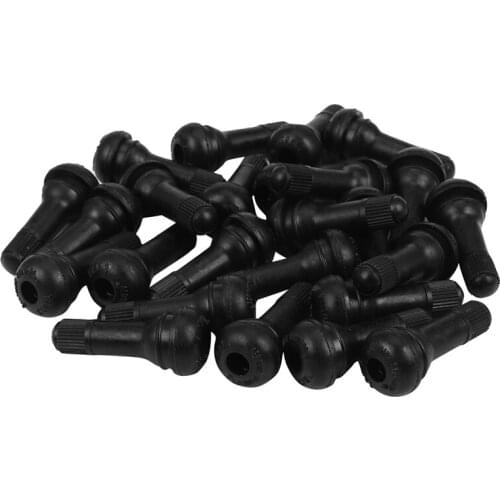 25Pcs TR 413 Short Rubber Car Tubeless Vacuum Snap-In Tire Valve Stems Alloy