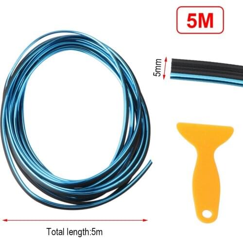 5M 10M Long Glue-Free Embedded Car Decoration Strips Moulding Trim Dashboard Door Edge Protector Accessories Auto Parts