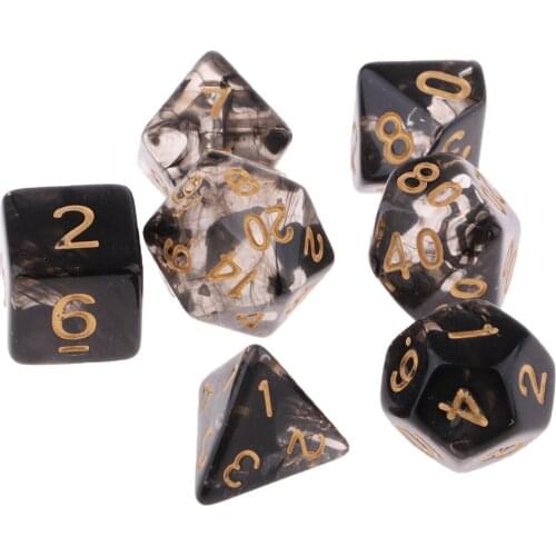7 Pcs Toy Dice Games Dice Accessories Polyhedral Role Playing Multi-Side