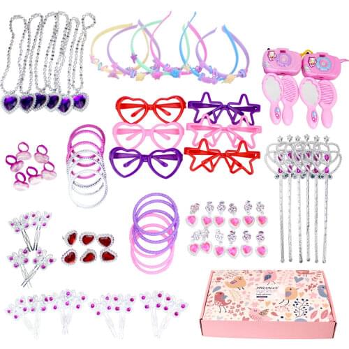 Kids Beauty Toys 72pcs 12 Styles Girls Princess Dress up Toys Pretend Play Set Makeup Game Toy for Children Girls Birthday Gifts