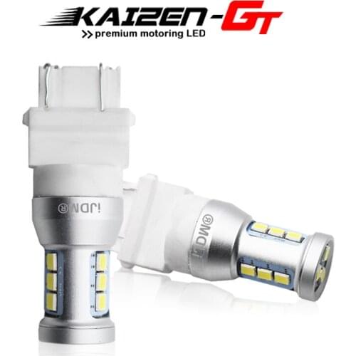 Canbus 6000K Xenon White 3157 3357 3457 T25 Car LED Bulbs 12-SMD For 2011-up Jeep Grand Cherokee Daytime Running Light DRL 12V