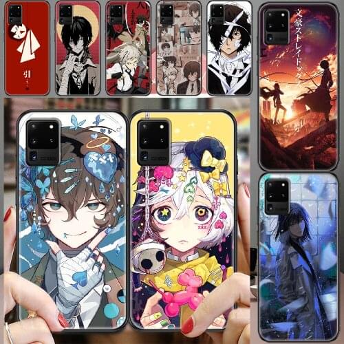 Bungou Stray Dogs Anime Phone case For Samsung Galaxy Note 4 8 9 10 20 S8 S9 S10 S10E S20 Plus UITRA Ultra black tpu hoesjes 3D