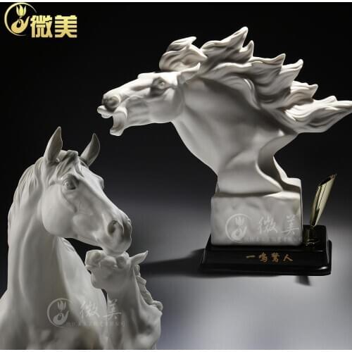 Dehua ceramic mother love suit a Feng Shui Ma decoration crafts decoration