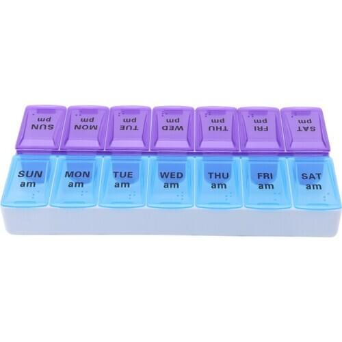 14 Holes 7 Days Weekly Portable Multifunctional Pill Medicine Holder Organizer Container Medical Kit