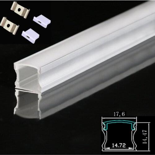 DHL 10-100PCS 1m LED aluminum profile Led Line light 3528 5050 5630 for hard/soft led strip,milky cover Led aluminum channel