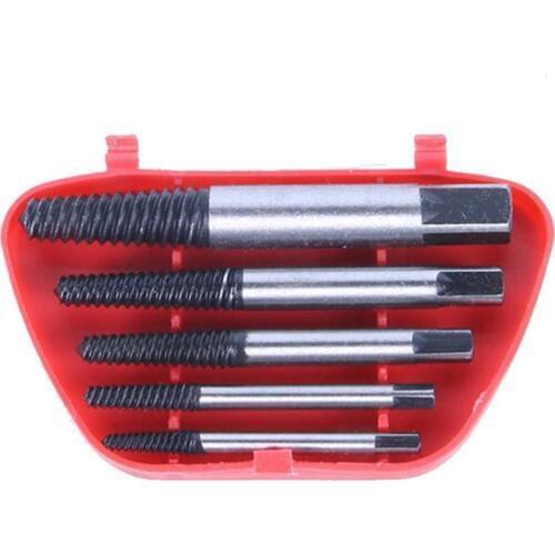 5Pcs Screw Extractor Drill Bits Speed Out Tools Guide Broken Damaged Bolt Remover Useful Broken Head Bolt Screw Extractor
