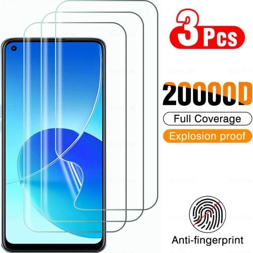 3Pcs Hydrogel Film Not Glasses For Oppo Reno 6Z 6.4" Reno6 6 Z Safety Phone Armor Explosiong-proof Full Cover Screen Protector