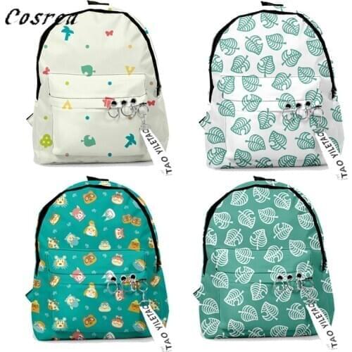 Game Animal Bag Crossing Tom Nook Cosplay Backpack Book bags Horizons New Leaf Canvas Bag For Boys and Girls School Bags