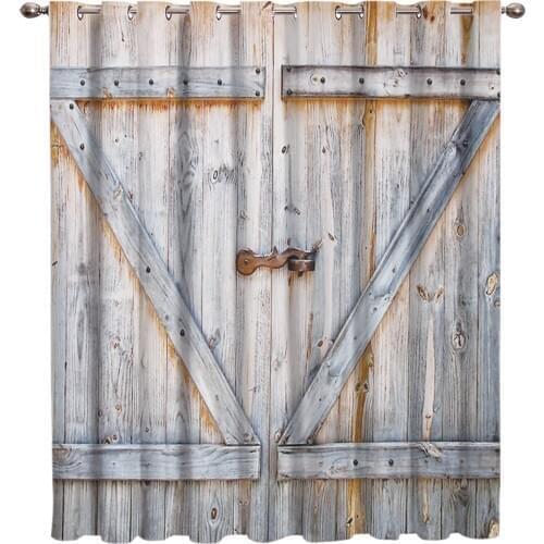 Country Barn Door Farm Door Window Treatments Curtains Valance Living Room Curtain Rod Decor Kitchen Bedroom Indoor Kids