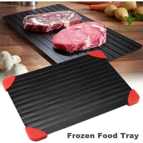 Fast Defrosting Tray Thaw Frozen Fruit Meat Food Quick Plate Board thaw aluminum Kitchen Defrost Gadget Tools 3 Size