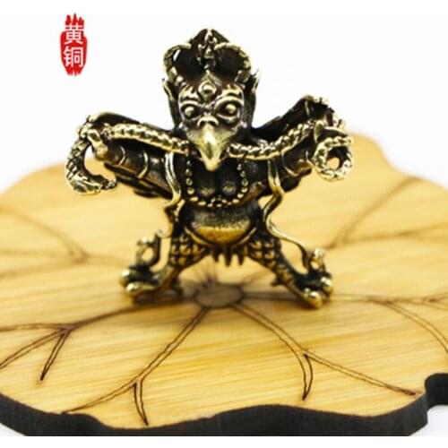 ZOCDOU 1 Piece Pure Copper Roc Bird Small Statue Little Figurine Crafts Figure Ornament Miniatures