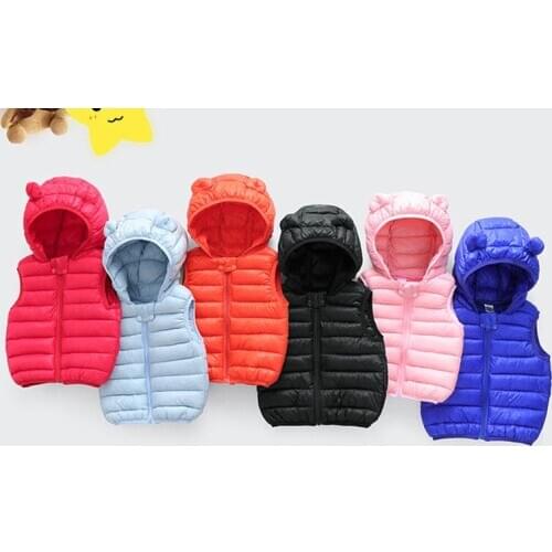 Fashionable winter down vest for children Down cotton waistcoat Keep warm