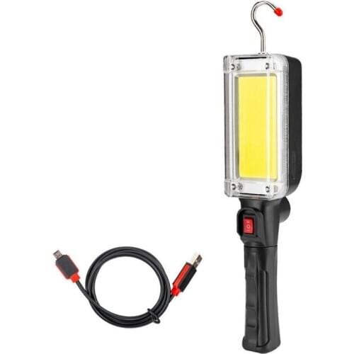 Powerful LED Work Light Portable Floodlight Hook Magnet Camping Lamp Waterproof COB USB Rechargeable 18650 Flashlight Torch