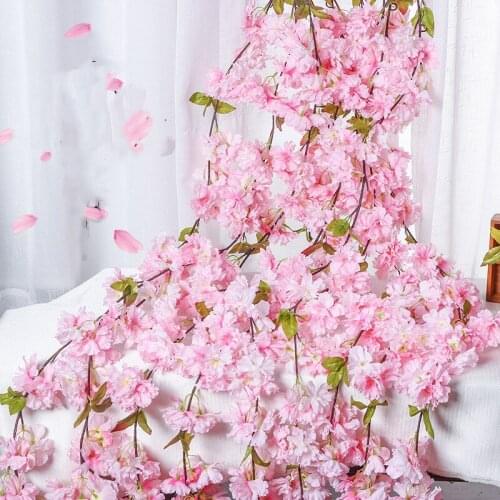 New Simulation Cherry Blossom Vine home Venue Dress Up Wedding Decoration Arch Flower Arrangement