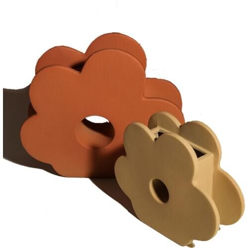 HOT Nordic Flower Pot Morandi Design Ceramic Vase Geometric Art Table Porch Decoration Floral Cute Home Style Decor for Vases