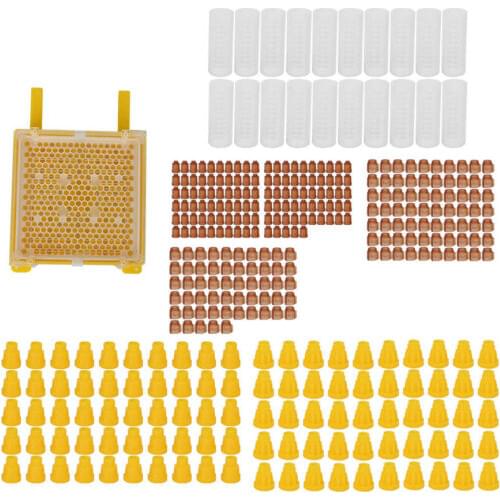 Queen Rearing Package Queen Cell Protective Cover Full Bee Breeding Set for Beekeepers Cages King Queen Rearing Cupkit