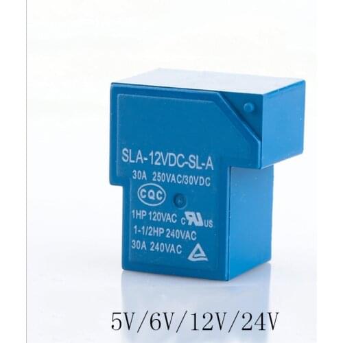 1pc Power relays SLA-05VDC-SL-A SLA-06VDC-SL-A SLA-12VDC-SL-A SLA-24VDC-SL-A 5V 6V 12V 24V 30A 4PIN T90