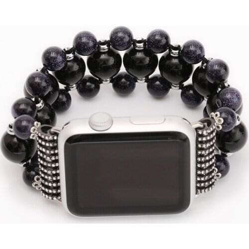 Strap For Apple Watch band 44mm 40mm for iWatch 42mm 38mm Stainless steel Jewelry bracelet agate loop series 6 SE 5 4 3