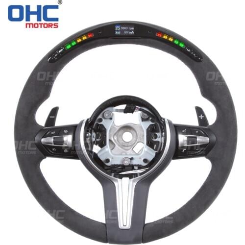 Carbon Fiber M LED Performance Steering Wheel compatible for F10 F11 F18 F06 F12 F13 F01 F02 F07 5 7 Series