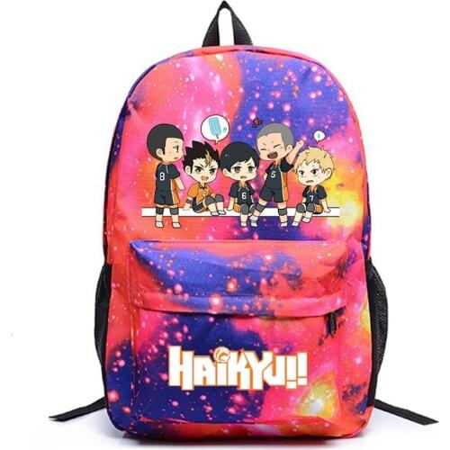 Backpack Anime Haikyuu!! Canvas Packsack Teenger High Quality Schoolbag Casual Unisex Student Travel Laptop Bag