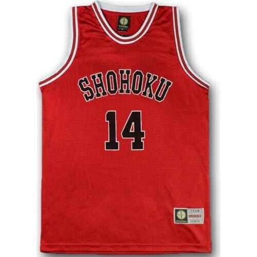 Slam Dunk Shohoku High School No.14 Mitsui Hisashi Cosplay Top Vest SD Basketball Jersey