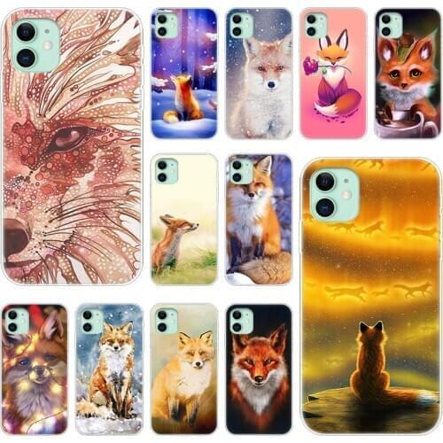 Animal Cute fox Silicone Phone Case for Apple iPhone 12 Mini 11 Pro XS Max X XR 6 6S 7 8 Plus 5 5S SE 2020 luxury Soft Cover