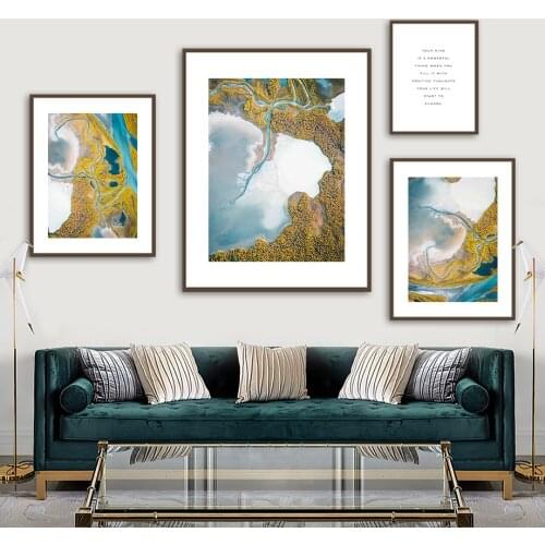 Forest River Lake Sea Quote Scandinavian Wall Art Canvas Painting Nordic Posters And Prints Wall Pictures For Living Room Decor