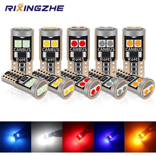 RXZ 10PCS W5W LED T10 LED Bulbs Canbus 3030 chips 6SMD For Car Parking Position Lights,Interior Map Dome Lights 12V White Amer