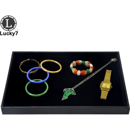 Black Velvet Jewelry Display Tray Decoration Stand Storage Box Carrying Case Jewelry Organizer Holder Display Jewelry Rack Stand