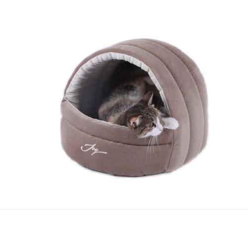 Лежанка для кошек ЛУКОШКО МОЛОЧНЫЙ ШОКОЛАД JOY 35х40х33см. Лежанка для собак мини пород
