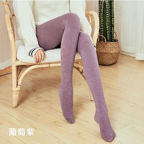 Winter Plus Cotton Pantyhose Woman Casual Warm Knitted Thick Slim Super Elastic Sexy Candy Color Tights