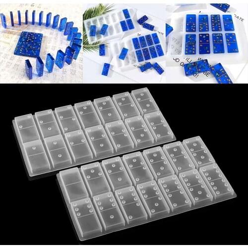 1Set Dominoes Silicone Molds Cabochons Board Charms Epoxy Resin Mold Game Accessories Handmade Craft DIY Jewelry Making Supplies
