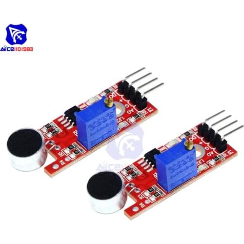 2pcs High Sensitive Microphone Sound Sensor Detection Module for Arduino AVR PIC 5V DC Power Supply Analog Output Module