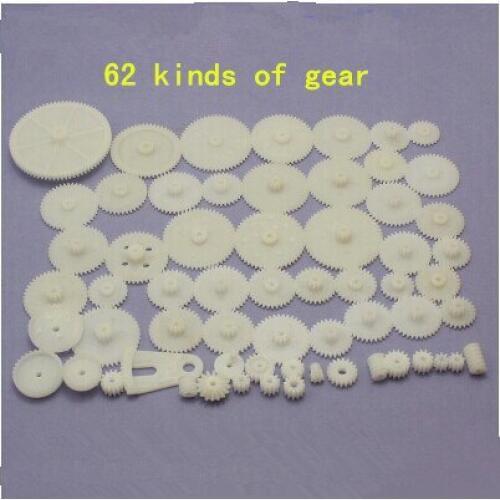 3bag Spindle double reduction gearbox of plastic package motor gear robot accessories DIY model toy car parts 62 Gear Bag