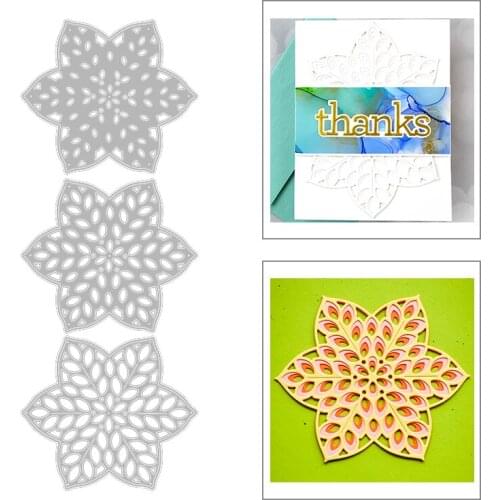 3D Layered Flower Kaleidoscop 2020 New Metal Cutting Dies Stencil For DIY Scrapbooking Album Decorative Embossing Craft Dies Cut