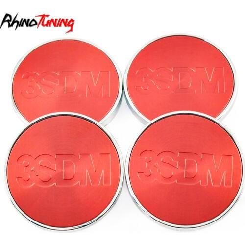 4pcs 65mm 48mm 3SDM Red Emblem Hub Car Wheel Center Caps 1LB74TRMAB For 200 Pacifica Town & Country Auto Rim Cap