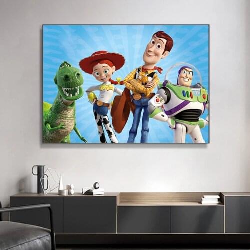 5D Diamond Painting Toy Story Disney Cowboy Sheriff Posters Nursery Wall Art Pictures for Living Boys Room Home Decoration