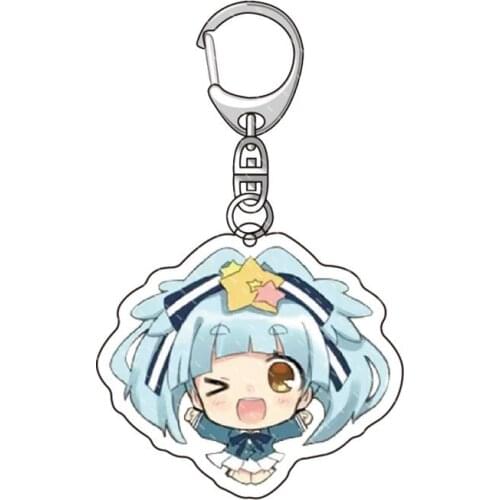 Anime ZOMBIE LAND SAGA Minamoto Sakura Nikaido Acrylic Figure keychain Keyring Decoration Collection Model Toy Gifts