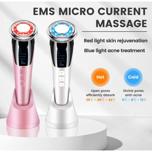 7in1RF&EMS Radio Mesotherapy Electroporation rf lifting Beauty LED Photon Face Skin Rejuvenation Remover Wrinkle Radio Frequency