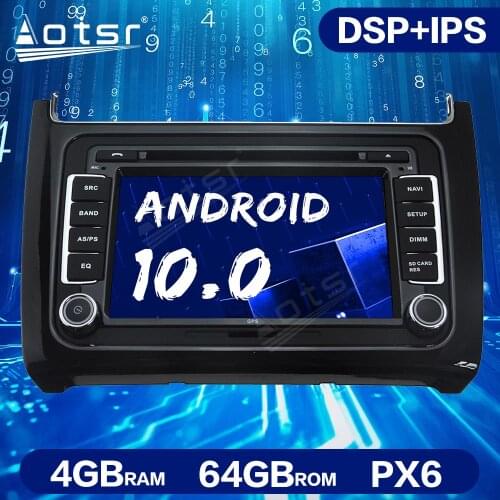 Android 10.0 4G+64G DSP Car DVD Player GPS Navigation For Volkswagen POLO 6C 2016 + Car Radio Player Auto Stereo Multimedia Unit