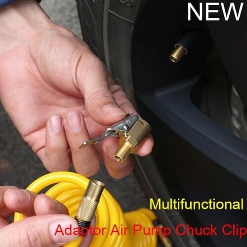 Brass Adaptor Auto Air Pump Chuck Clip Bike Car Truck Tyre Tire Inflator Valve Connector Car 6mm 8mm Clamp Tire Repair Tools