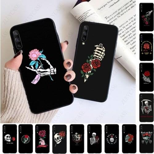 Rose Skeleton Hand Skull Phone Case Shell For Samsung Galaxy A51 A71 A21S A10 A20S A20E A30S A40 A50 A70 A11 A40 M31 M30S Cover