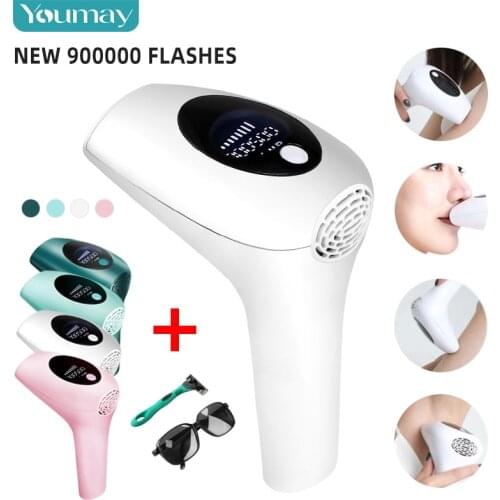 900000 Flash IPL Laser Depilator Professional Permanent LCD Laser Hair Removal Photoepilator Women Painless Hair Remover Machine