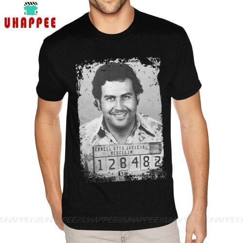Short Sleeve Crew Neck Cotton Pablo Escobar T Shirts For Men Gentlemen S Tee-Shirts