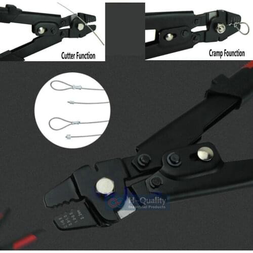 HQ CT01 Ferrule Sleeves Crimping Tool Clamp Tool+Steel Wire Rope Cutter For 0.1-2.2MM Wire Rope And All Types Ferrule